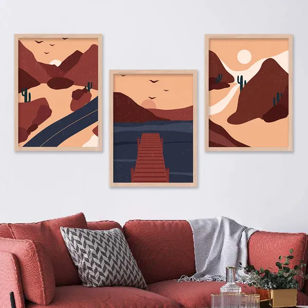 ARTELLY_Modern_Art_Framed_Wall_Paintings_For_Wall/Home_Decoration_Living_Room_Bedroom_Frames_For_Office_Hotel_Cafe_Wall_Decor_Big_Size_Decorative_Artwork_items,_Set_of_3_(11inch_x_14inch,_Boho_9)