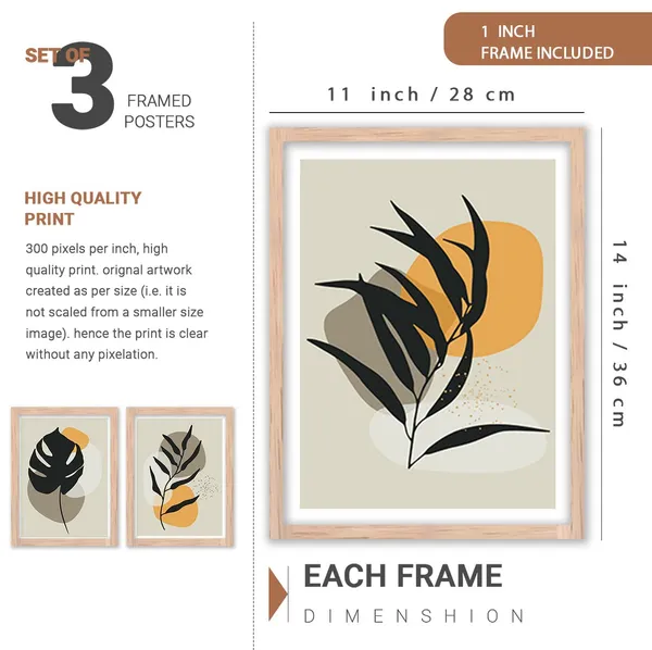 ARTELLY_Modern_Art_Framed_Wall_Paintings_For_Wall/Home_Decoration_Living_Room_Bedroom_Frames_For_Office_Hotel_Cafe_Wall_Decor_Big_Size_Decorative_Artwork_items,_Set_of_3_(11inch_x_14inch,_Boho_11)