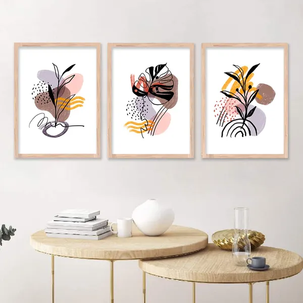 ARTELLY_Modern_Art_Framed_Wall_Paintings_For_Wall/Home_Decoration_Living_Room_Bedroom_Frames_For_Office_Hotel_Cafe_Wall_Decor_Big_Size_Decorative_Artwork_items,_Set_of_3_(11inch_x_14inch,_Boho_2)