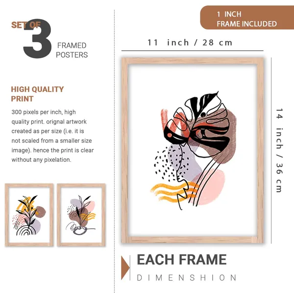 ARTELLY_Modern_Art_Framed_Wall_Paintings_For_Wall/Home_Decoration_Living_Room_Bedroom_Frames_For_Office_Hotel_Cafe_Wall_Decor_Big_Size_Decorative_Artwork_items,_Set_of_3_(11inch_x_14inch,_Boho_2)