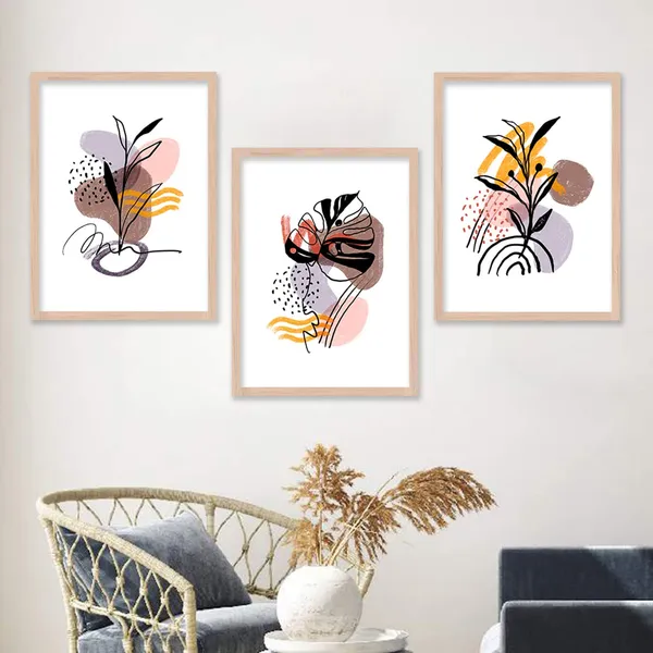 ARTELLY_Modern_Art_Framed_Wall_Paintings_For_Wall/Home_Decoration_Living_Room_Bedroom_Frames_For_Office_Hotel_Cafe_Wall_Decor_Big_Size_Decorative_Artwork_items,_Set_of_3_(11inch_x_14inch,_Boho_2)