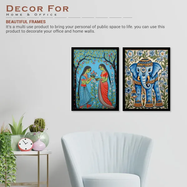 ARTELLY_Traditional_Framed_Wall_Art_Paintings_For_Wall_Decoration_-_Madhubani_Art_Painting_For_Living_Room_Bedroom_Office_Hotels_Frames_For_Wall_Decor_(Set_of_2)_(Medium,_ART_1)