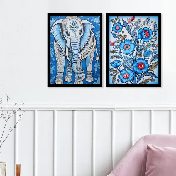 ARTELLY_Traditional_Framed_Wall_Art_Paintings_For_Wall_Decoration_-_Madhubani_Art_Painting_For_Living_Room_Bedroom_Office_Hotels_Frames_For_Wall_Decor_(Set_of_2)_(Medium,_ART_3)