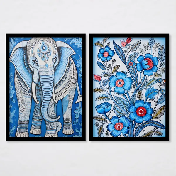 ARTELLY_Traditional_Framed_Wall_Art_Paintings_For_Wall_Decoration_-_Madhubani_Art_Painting_For_Living_Room_Bedroom_Office_Hotels_Frames_For_Wall_Decor_(Set_of_2)_(Medium,_ART_3)
