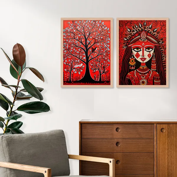 ARTELLY_Madhubani_Wall_Painting_For_Living_Room_Bedroom_Wall_Decor_Frames_-_Painting_for_Wall_Decoration_-_Traditional_Framed_Wall_Art_(Set_of_2)_(Medium,_ART_9)