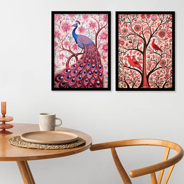 ARTELLY_Traditional_Framed_Wall_Art_Paintings_For_Wall_Decoration_-_Madhubani_Art_Painting_For_Living_Room_Bedroom_Office_Hotels_Frames_For_Wall_Decor_(Set_of_2)_(Medium,_ART_2)