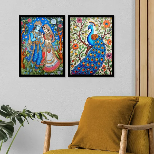 ARTELLY_Traditional_Framed_Wall_Art_Paintings_For_Wall_Decoration_-_Madhubani_Art_Painting_For_Living_Room_Bedroom_Office_Hotels_Frames_For_Wall_Decor_(Set_of_2)_(Medium,_ART_6)