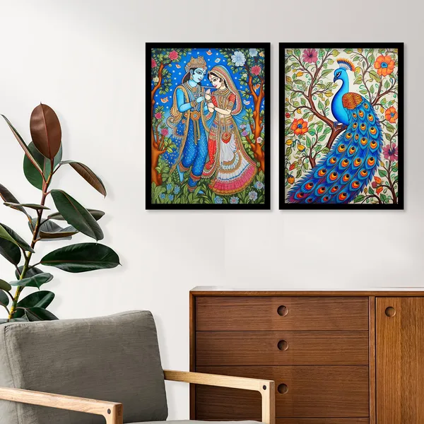 ARTELLY_Traditional_Framed_Wall_Art_Paintings_For_Wall_Decoration_-_Madhubani_Art_Painting_For_Living_Room_Bedroom_Office_Hotels_Frames_For_Wall_Decor_(Set_of_2)_(Medium,_ART_6)