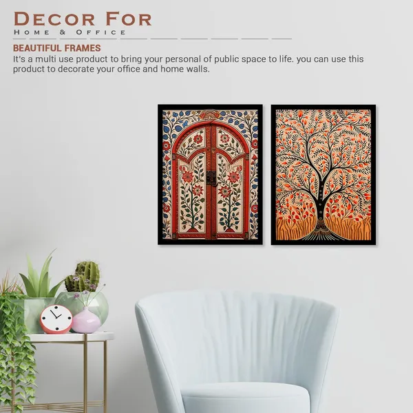 ARTELLY_Traditional_Framed_Wall_Art_Paintings_For_Wall_Decoration_-_Madhubani_Art_Painting_For_Living_Room_Bedroom_Office_Hotels_Frames_For_Wall_Decor_(Set_of_2)_(Medium,_ART_4)