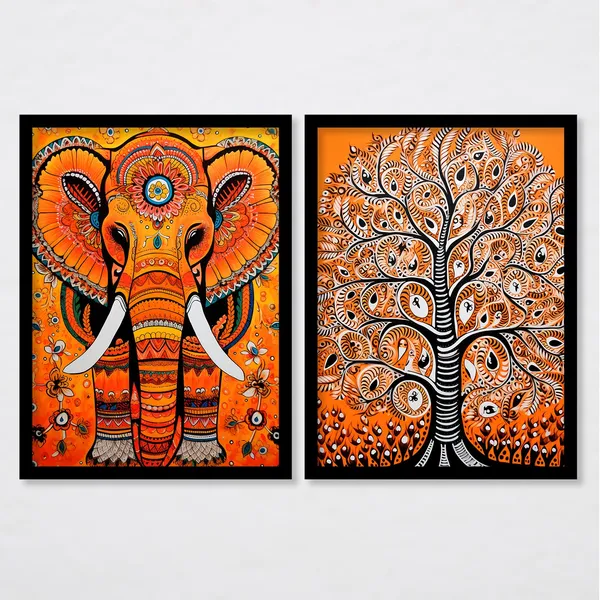 ARTELLY_Traditional_Framed_Wall_Art_Paintings_For_Wall_Decoration_-_Madhubani_Art_Painting_For_Living_Room_Bedroom_Office_Hotels_Frames_For_Wall_Decor_(Set_of_2)_(Medium,_ART_5)