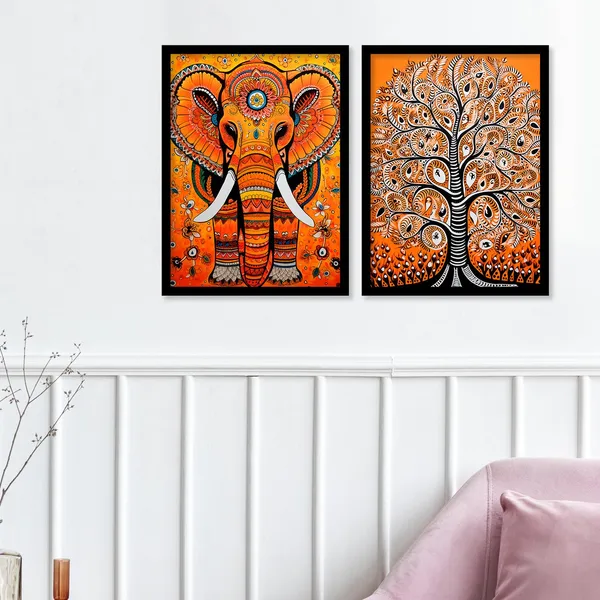 ARTELLY_Traditional_Framed_Wall_Art_Paintings_For_Wall_Decoration_-_Madhubani_Art_Painting_For_Living_Room_Bedroom_Office_Hotels_Frames_For_Wall_Decor_(Set_of_2)_(Medium,_ART_5)