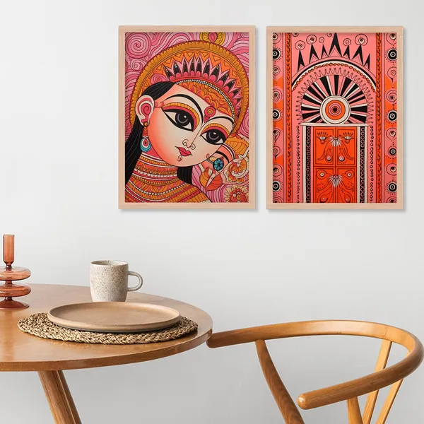 ARTELLY_Madhubani_Wall_Painting_For_Living_Room_Bedroom_Wall_Decor_Frames_-_Painting_for_Wall_Decoration_-_Traditional_Framed_Wall_Art_(Set_of_2)_(Medium,_ART_4)