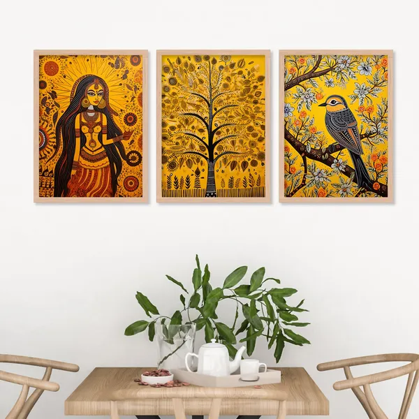 ARTELLY_Madhubani_Wall_Painting_For_Office_Wall_Decoration_-_Traditional_Theme_Wall_Art_For_Living_Room_Bedroom_Hotel_Home_Decor_(Pack_Of_3)_(Medium,_ART_9)