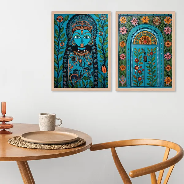 ARTELLY_Madhubani_Wall_Painting_For_Living_Room_Bedroom_Wall_Decor_Frames_-_Painting_for_Wall_Decoration_-_Traditional_Framed_Wall_Art_(Set_of_2)_(Medium,_ART_6)