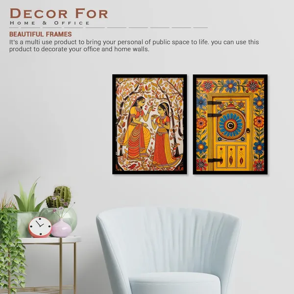 ARTELLY_Traditional_Framed_Wall_Art_Paintings_For_Wall_Decoration_-_Madhubani_Art_Painting_For_Living_Room_Bedroom_Office_Hotels_Frames_For_Wall_Decor_(Set_of_2)_(Medium,_ART_8)
