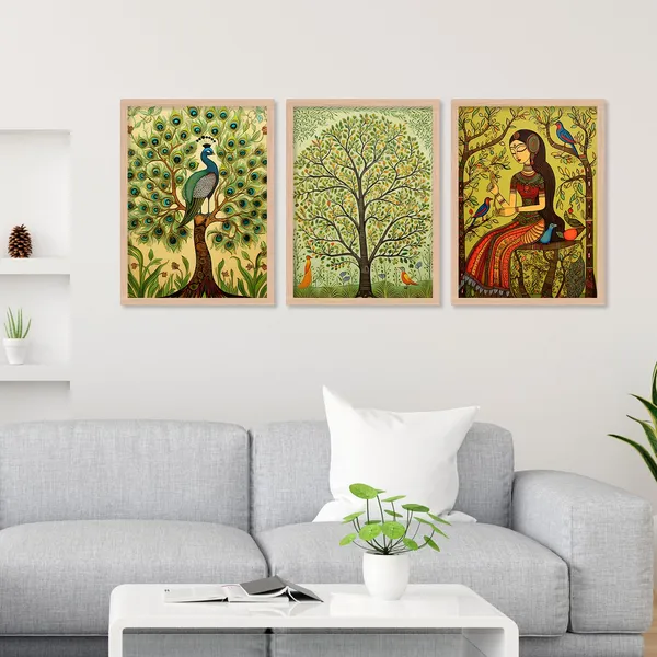 ARTELLY_Madhubani_Wall_Painting_For_Office_Wall_Decoration_-_Traditional_Theme_Wall_Art_For_Living_Room_Bedroom_Hotel_Home_Decor_(Pack_Of_3)_(Medium,_ART_6)