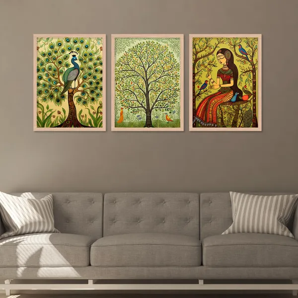 ARTELLY_Madhubani_Wall_Painting_For_Office_Wall_Decoration_-_Traditional_Theme_Wall_Art_For_Living_Room_Bedroom_Hotel_Home_Decor_(Pack_Of_3)_(Medium,_ART_6)