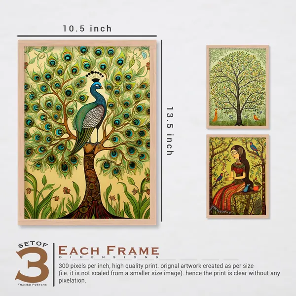 ARTELLY_Madhubani_Wall_Painting_For_Office_Wall_Decoration_-_Traditional_Theme_Wall_Art_For_Living_Room_Bedroom_Hotel_Home_Decor_(Pack_Of_3)_(Medium,_ART_6)