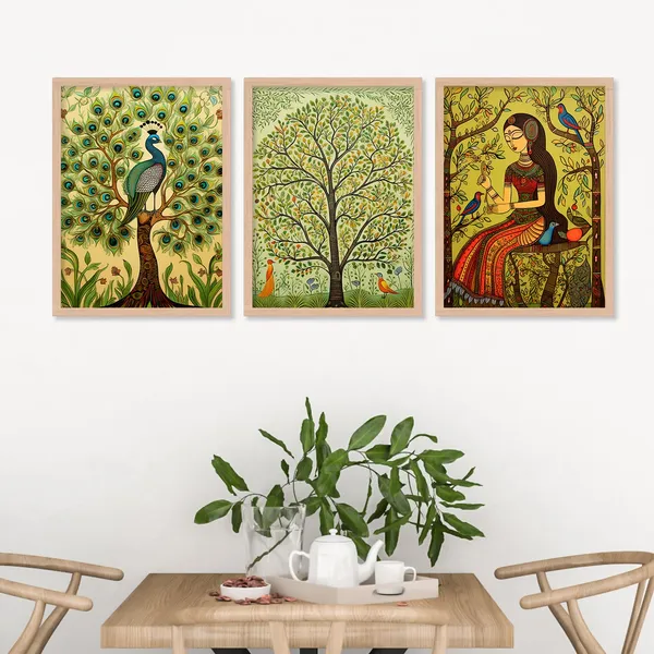 ARTELLY_Madhubani_Wall_Painting_For_Office_Wall_Decoration_-_Traditional_Theme_Wall_Art_For_Living_Room_Bedroom_Hotel_Home_Decor_(Pack_Of_3)_(Medium,_ART_6)