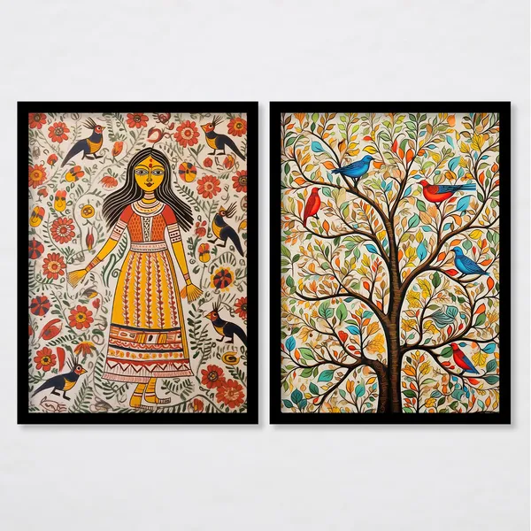 ARTELLY_Traditional_Framed_Wall_Art_Paintings_For_Wall_Decoration_-_Madhubani_Art_Painting_For_Living_Room_Bedroom_Office_Hotels_Frames_For_Wall_Decor_(Set_of_2)_(Medium,_ART_9)