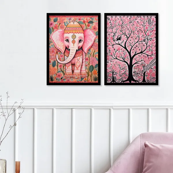 ARTELLY_Traditional_Framed_Wall_Art_Paintings_For_Wall_Decoration_-_Madhubani_Art_Painting_For_Living_Room_Bedroom_Office_Hotels_Frames_For_Wall_Decor_(Set_of_2)_(Medium,_ART_10)