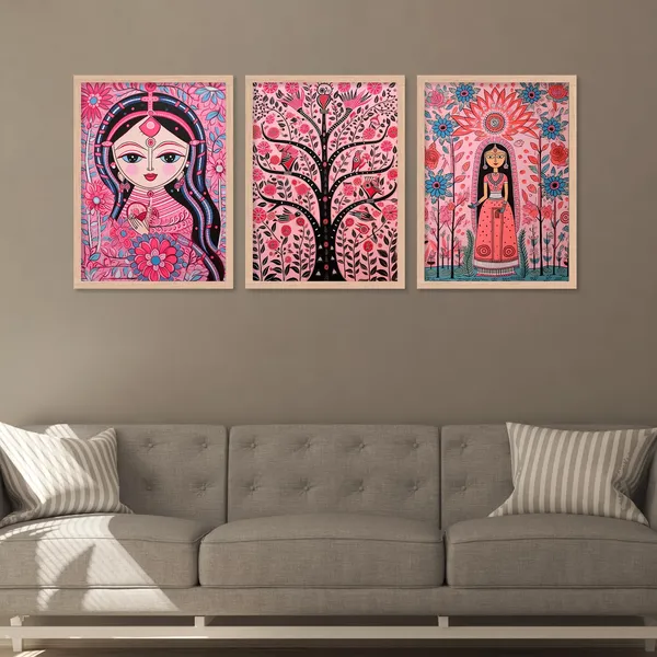 ARTELLY_Madhubani_Wall_Painting_For_Office_Wall_Decoration_-_Traditional_Theme_Wall_Art_For_Living_Room_Bedroom_Hotel_Home_Decor_(Pack_Of_3)_(Medium,_ART_10)
