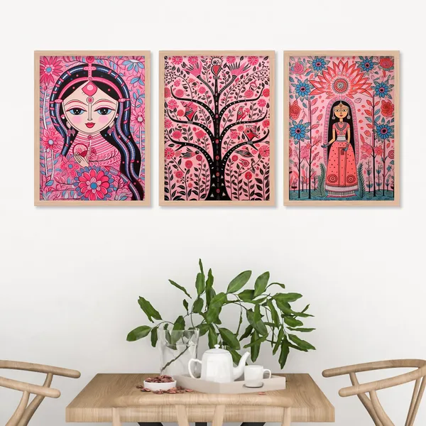 ARTELLY_Madhubani_Wall_Painting_For_Office_Wall_Decoration_-_Traditional_Theme_Wall_Art_For_Living_Room_Bedroom_Hotel_Home_Decor_(Pack_Of_3)_(Medium,_ART_10)