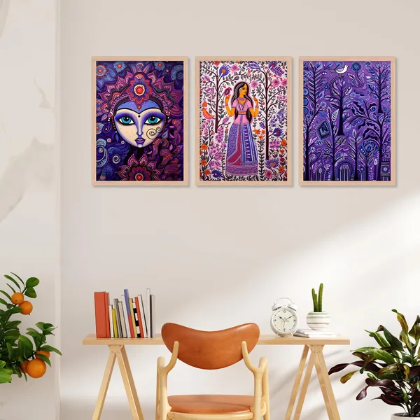 ARTELLY_Madhubani_Wall_Painting_For_Office_Wall_Decoration_-_Traditional_Theme_Wall_Art_For_Living_Room_Bedroom_Hotel_Home_Decor_(Pack_Of_3)_(Medium,_ART_4)