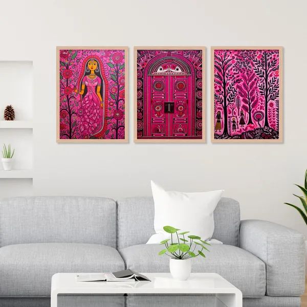 ARTELLY_Madhubani_Wall_Painting_For_Office_Wall_Decoration_-_Traditional_Theme_Wall_Art_For_Living_Room_Bedroom_Hotel_Home_Decor_(Pack_Of_3)_(Medium,_ART_1)