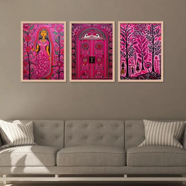 ARTELLY_Madhubani_Wall_Painting_For_Office_Wall_Decoration_-_Traditional_Theme_Wall_Art_For_Living_Room_Bedroom_Hotel_Home_Decor_(Pack_Of_3)_(Medium,_ART_1)