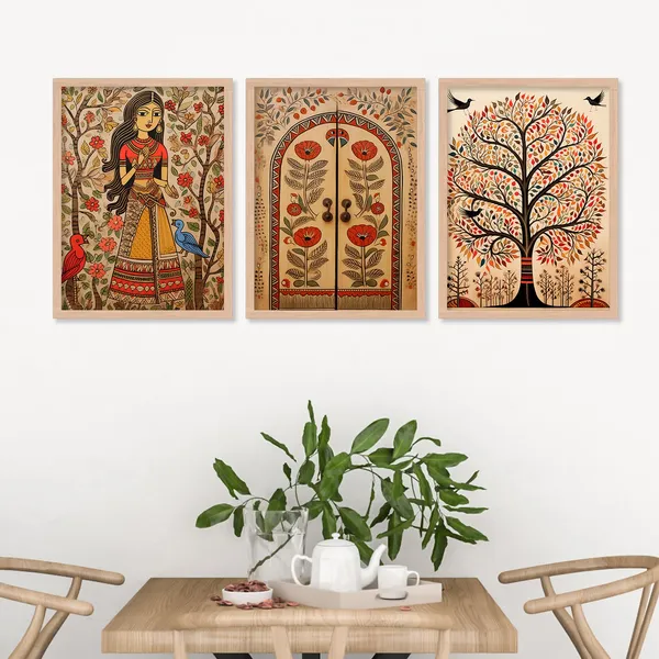 ARTELLY_Madhubani_Wall_Painting_For_Office_Wall_Decoration_-_Traditional_Theme_Wall_Art_For_Living_Room_Bedroom_Hotel_Home_Decor_(Pack_Of_3)_(Medium,_ART_3)