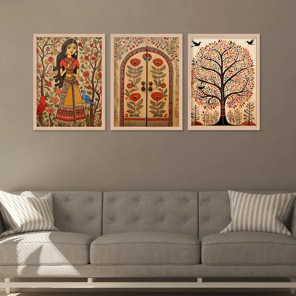 ARTELLY_Madhubani_Wall_Painting_For_Office_Wall_Decoration_-_Traditional_Theme_Wall_Art_For_Living_Room_Bedroom_Hotel_Home_Decor_(Pack_Of_3)_(Medium,_ART_3)