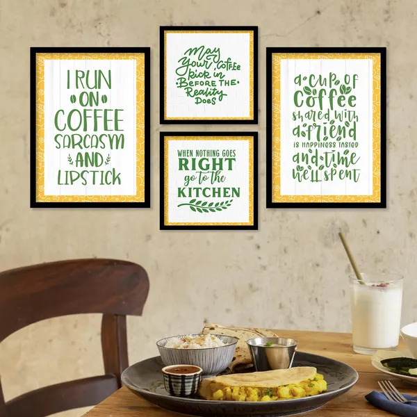 ARTELLY_Food_Quotes_Wall_Frames_Restaurant_Posters_for_Wall_-_Kitchen_posters_framed_-_Kitchen_Quotes_Wall_Decor_–_Dining_Room_Quotes_Paintings_Home_Decoration_(Set_of_4)_(Large,_7)