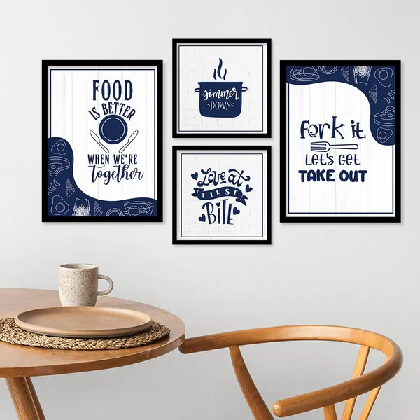 ARTELLY_Food_Quotes_Wall_Frames_Restaurant_Posters_for_Wall_-_Kitchen_posters_framed_-_Kitchen_Quotes_Wall_Decor_–_Dining_Room_Quotes_Paintings_Home_Decoration_(Set_of_4)_(Large,_6)
