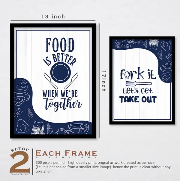 ARTELLY_Food_Quotes_Wall_Frames_Restaurant_Posters_for_Wall_-_Kitchen_posters_framed_-_Kitchen_Quotes_Wall_Decor_–_Dining_Room_Quotes_Paintings_Home_Decoration_(Set_of_4)_(Large,_6)