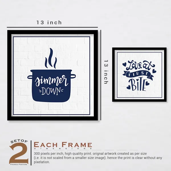 ARTELLY_Food_Quotes_Wall_Frames_Restaurant_Posters_for_Wall_-_Kitchen_posters_framed_-_Kitchen_Quotes_Wall_Decor_–_Dining_Room_Quotes_Paintings_Home_Decoration_(Set_of_4)_(Large,_6)