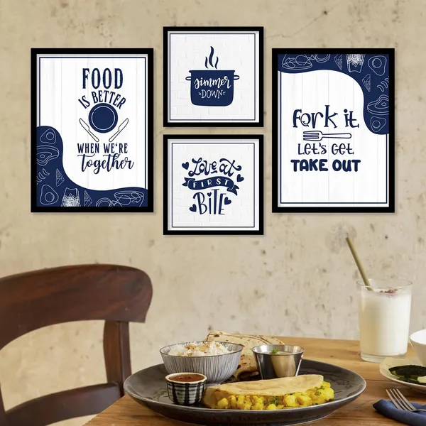 ARTELLY_Food_Quotes_Wall_Frames_Restaurant_Posters_for_Wall_-_Kitchen_posters_framed_-_Kitchen_Quotes_Wall_Decor_–_Dining_Room_Quotes_Paintings_Home_Decoration_(Set_of_4)_(Large,_6)
