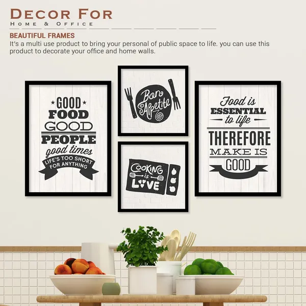 ARTELLY_Food_Quotes_Wall_Frames_Restaurant_Posters_for_Wall_-_Kitchen_posters_framed_-_Kitchen_Quotes_Wall_Decor_–_Dining_Room_Quotes_Paintings_Home_Decoration_(Set_of_4)_(Large,_2)