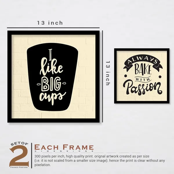 ARTELLY_Food_Quotes_Wall_Frames_Restaurant_Posters_for_Wall_-_Kitchen_posters_framed_-_Kitchen_Quotes_Wall_Decor_–_Dining_Room_Quotes_Paintings_Home_Decoration_(Set_of_4)_(Large,_9)
