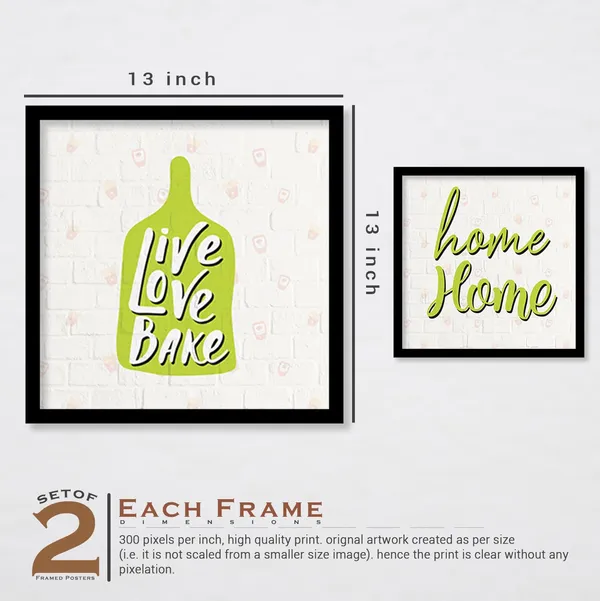 ARTELLY_Food_Quotes_Wall_Frames_Restaurant_Posters_for_Wall_-_Kitchen_posters_framed_-_Kitchen_Quotes_Wall_Decor_–_Dining_Room_Quotes_Paintings_Home_Decoration_(Set_of_4)_(Large,_5)