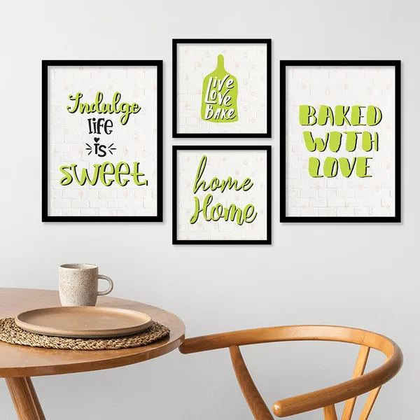 ARTELLY_Food_Quotes_Wall_Frames_Restaurant_Posters_for_Wall_-_Kitchen_posters_framed_-_Kitchen_Quotes_Wall_Decor_–_Dining_Room_Quotes_Paintings_Home_Decoration_(Set_of_4)_(Large,_5)