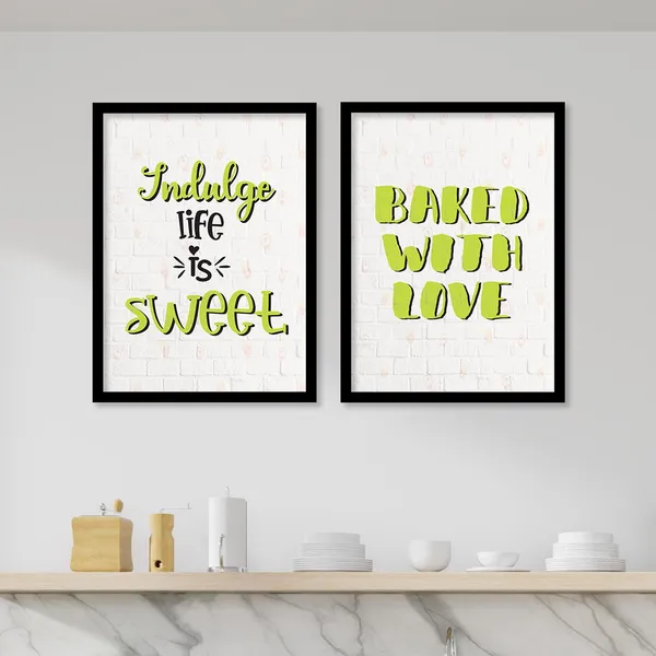 ARTELLY_Food_Quotes_Wall_Frames_Restaurant_Posters_for_Wall_-_Kitchen_posters_framed_-_Kitchen_Quotes_Wall_Decor_–_Dining_Room_Quotes_Paintings_Home_Decoration_(Set_of_4)_(Large,_5)