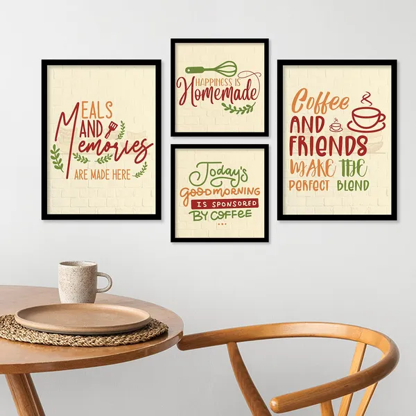 ARTELLY_Food_Quotes_Wall_Frames_Restaurant_Posters_for_Wall_-_Kitchen_posters_framed_-_Kitchen_Quotes_Wall_Decor_–_Dining_Room_Quotes_Paintings_Home_Decoration_(Set_of_4)_(Large,_12)