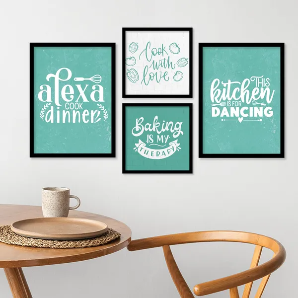 ARTELLY_Food_Quotes_Wall_Frames_Restaurant_Posters_for_Wall_-_Kitchen_posters_framed_-_Kitchen_Quotes_Wall_Decor_–_Dining_Room_Quotes_Paintings_Home_Decoration_(Set_of_4)_(Large,_10)