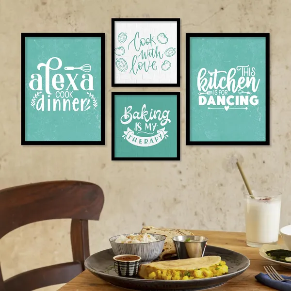 ARTELLY_Food_Quotes_Wall_Frames_Restaurant_Posters_for_Wall_-_Kitchen_posters_framed_-_Kitchen_Quotes_Wall_Decor_–_Dining_Room_Quotes_Paintings_Home_Decoration_(Set_of_4)_(Large,_10)