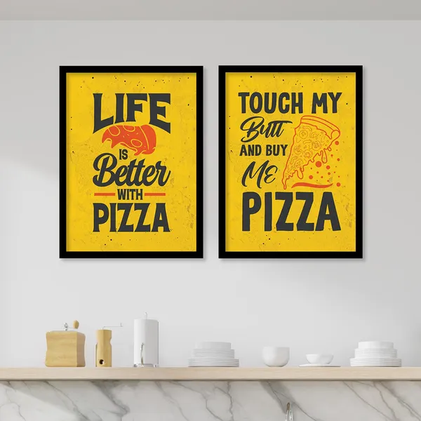 ARTELLY_Food_Quotes_Wall_Frames_Restaurant_Posters_for_Wall_-_Kitchen_posters_framed_-_Kitchen_Quotes_Wall_Decor_–_Dining_Room_Quotes_Paintings_Home_Decoration_(Set_of_4)_(Large,_13)