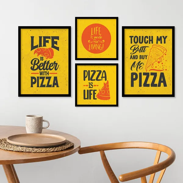 ARTELLY_Food_Quotes_Wall_Frames_Restaurant_Posters_for_Wall_-_Kitchen_posters_framed_-_Kitchen_Quotes_Wall_Decor_–_Dining_Room_Quotes_Paintings_Home_Decoration_(Set_of_4)_(Large,_13)