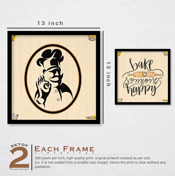 ARTELLY_Food_Quotes_Wall_Frames_Restaurant_Posters_for_Wall_-_Kitchen_posters_framed_-_Kitchen_Quotes_Wall_Decor_–_Dining_Room_Quotes_Paintings_Home_Decoration_(Set_of_4)_(Large,_1)