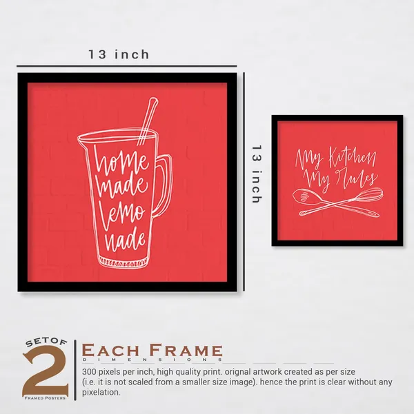 ARTELLY_Food_Quotes_Wall_Frames_Restaurant_Posters_for_Wall_-_Kitchen_posters_framed_-_Kitchen_Quotes_Wall_Decor_–_Dining_Room_Quotes_Paintings_Home_Decoration_(Set_of_4)_(Large,_8)
