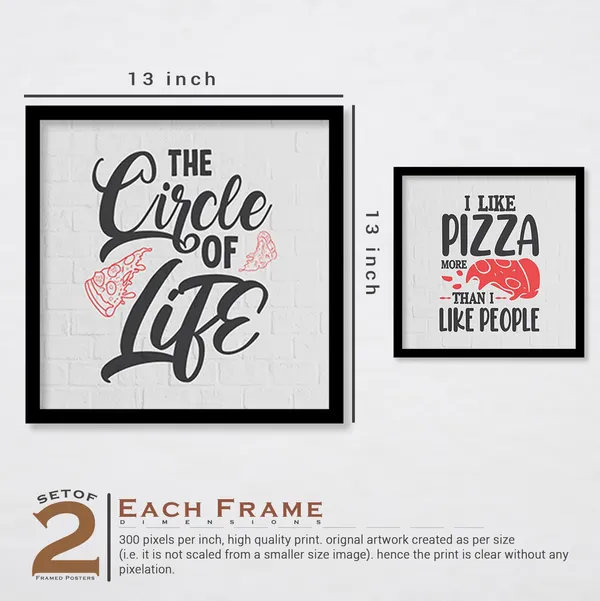 ARTELLY_Food_Quotes_Wall_Frames_Restaurant_Posters_for_Wall_-_Kitchen_posters_framed_-_Kitchen_Quotes_Wall_Decor_–_Dining_Room_Quotes_Paintings_Home_Decoration_(Set_of_4)_(Large,_14)